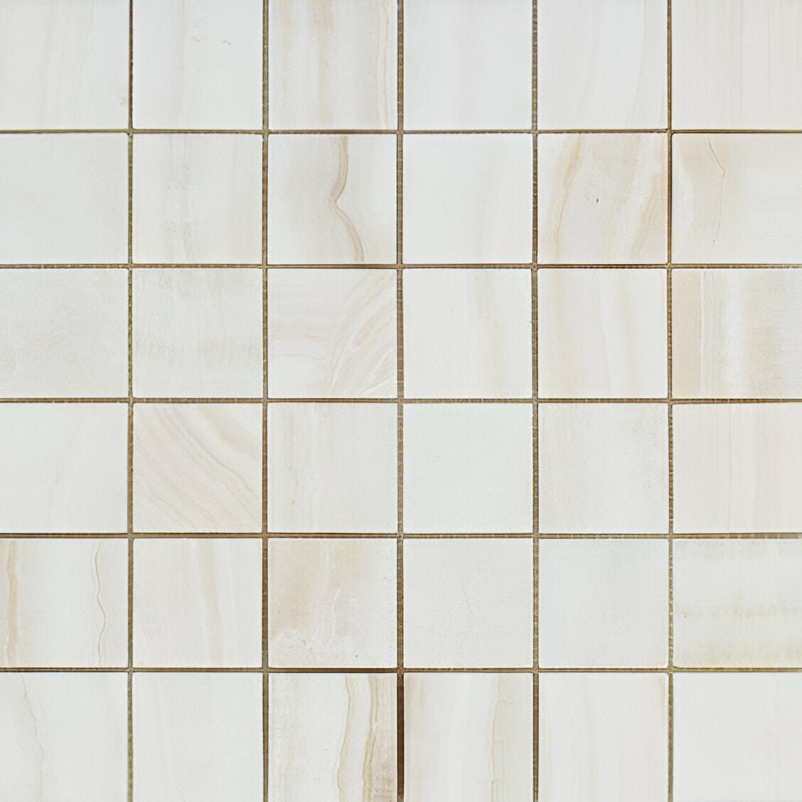 2 X 2 Premium White Onyx VEIN-CUT Polished Mosaic Tile-Marble Mosaic-American Tile Depot