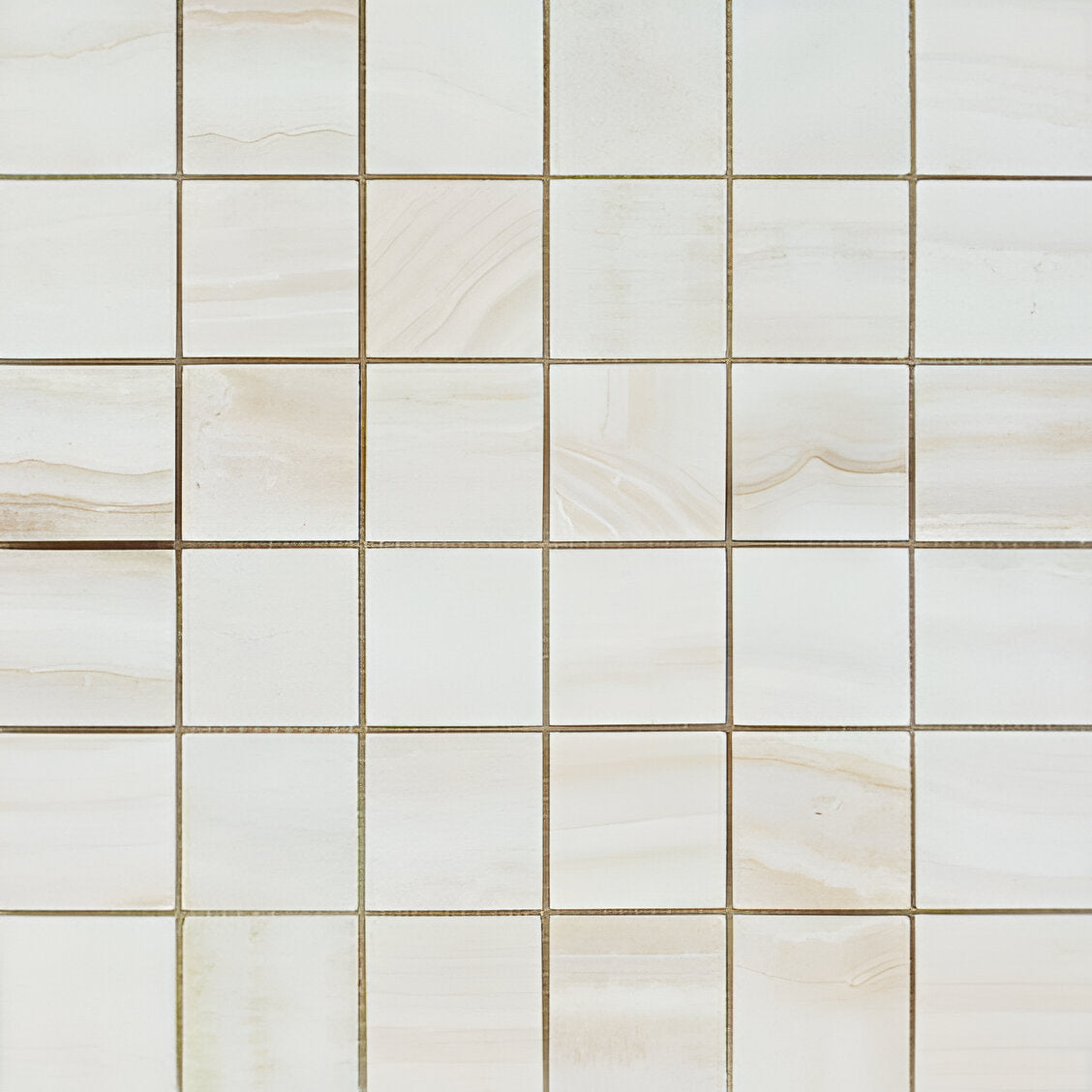 2 X 2 Premium White Onyx VEIN-CUT Polished Mosaic Tile-Marble Mosaic-American Tile Depot