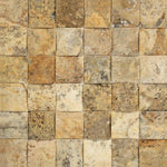 2 X 2 Scabos Travertine Honed CNC Arched 3-D Mosaic Tile-Travertine Mosaic-American Tile Depot