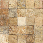 2 X 2 Scabos Travertine Tumbled CNC Arched 3-D Mosaic Tile-Travertine Mosaic-American Tile Depot