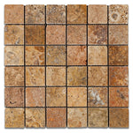 2 X 2 Scabos Travertine Tumbled Mosaic Tile-Travertine Mosaic-American Tile Depot