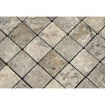 2 X 2 Silver Travertine Tumbled Mosaic Tile-Travertine Mosaic-American Tile Depot