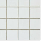 2 X 2 Thassos White Marble Honed Mosaic Tile-Marble Mosaic-American Tile Depot