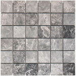 2 X 2 Tundra Gray (Atlantic Gray) Marble Polished Mosaic Tile-Marble Mosaic-American Tile Depot