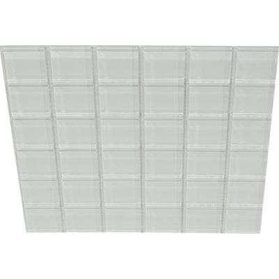 2 X 2 White Glass Mosaic Tile-Glass Mosaic-American Tile Depot