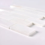 2 X 4 Bianco Dolomite Honed Brick Marble Mosaic Tile-Marble Mosaic-American Tile Depot