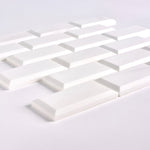 2 X 4 Bianco Dolomite Polished & Beveled Brick Marble Mosaic Tile-Marble Mosaic-American Tile Depot