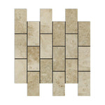 2 X 4 Cappuccino Marble Polished Brick Mosaic Tile-Marble Mosaic-American Tile Depot