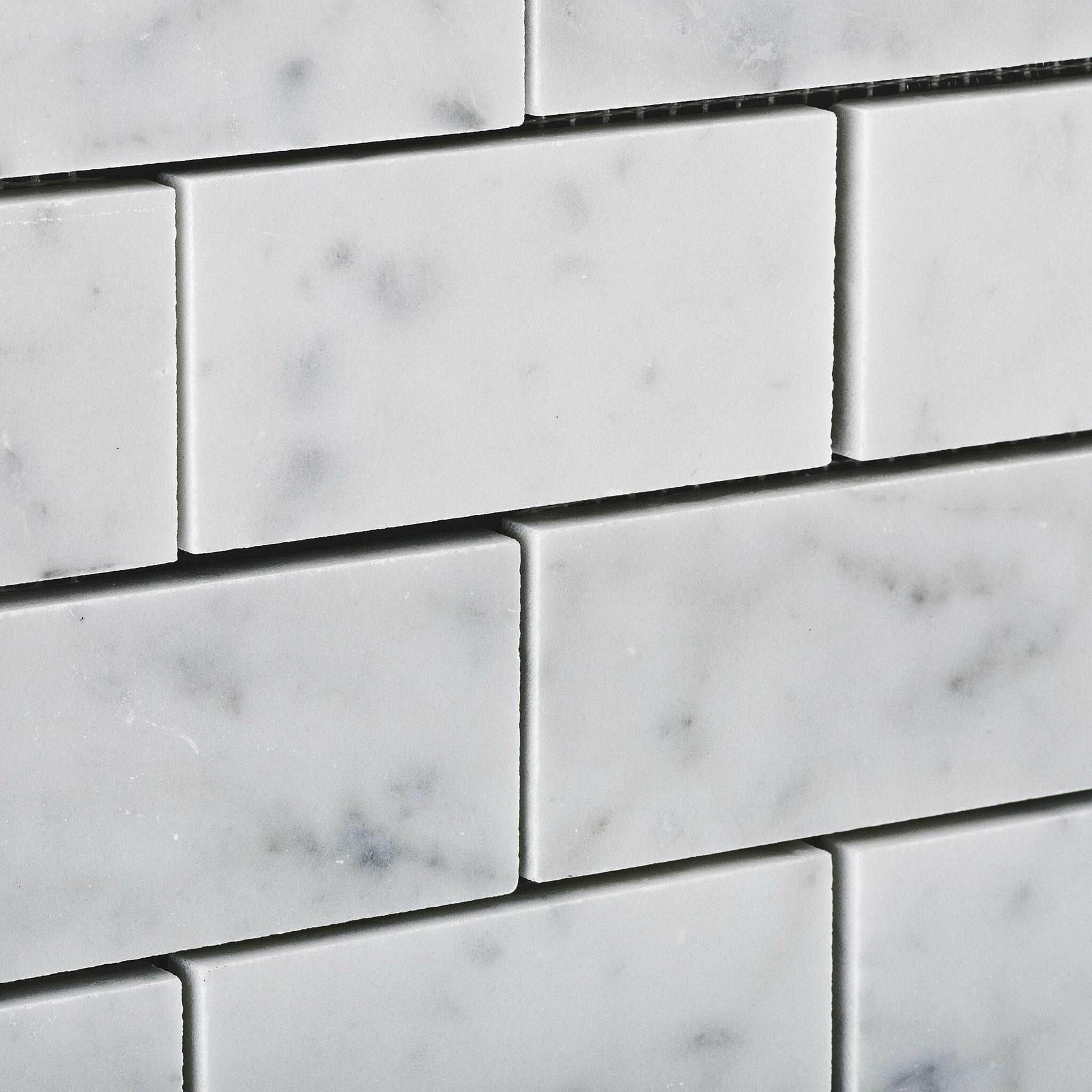 2 X 4 Carrara White Marble Honed Brick Mosaic Tile-Marble Mosaic-American Tile Depot