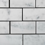 2 X 4 Carrara White Marble Polished Brick Mosaic Tile-Marble Mosaic-American Tile Depot