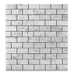 2 X 4 Carrara White Marble Polished Brick Mosaic Tile-Marble Mosaic-American Tile Depot