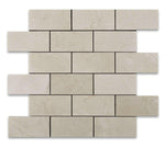 2 X 4 Crema Marfil Marble Polished Brick Mosaic Tile-Marble Mosaic-American Tile Depot