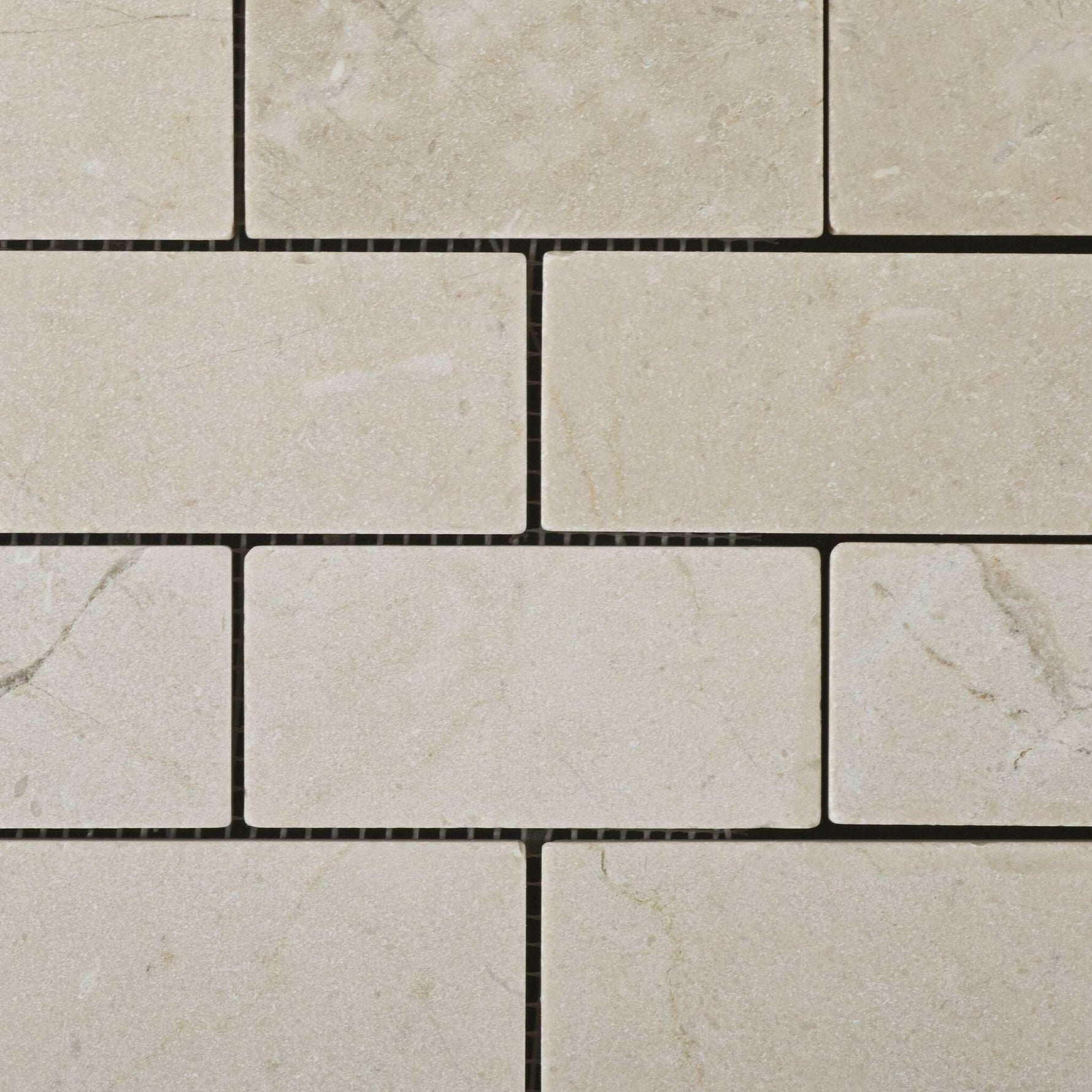 2 X 4 Crema Marfil Marble Tumbled Brick Mosaic Tile-Marble Mosaic-American Tile Depot