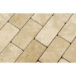 2 X 4 Durango Cream Travertine Tumbled Brick Mosaic Tile-Travertine Mosaic-American Tile Depot