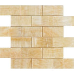 2 X 4 Honey Onyx Polished Brick Mosaic Tile-Onyx Tile-American Tile Depot