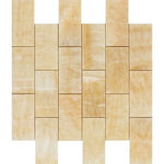 2 X 4 Honey Onyx Polished Brick Mosaic Tile-Onyx Tile-American Tile Depot