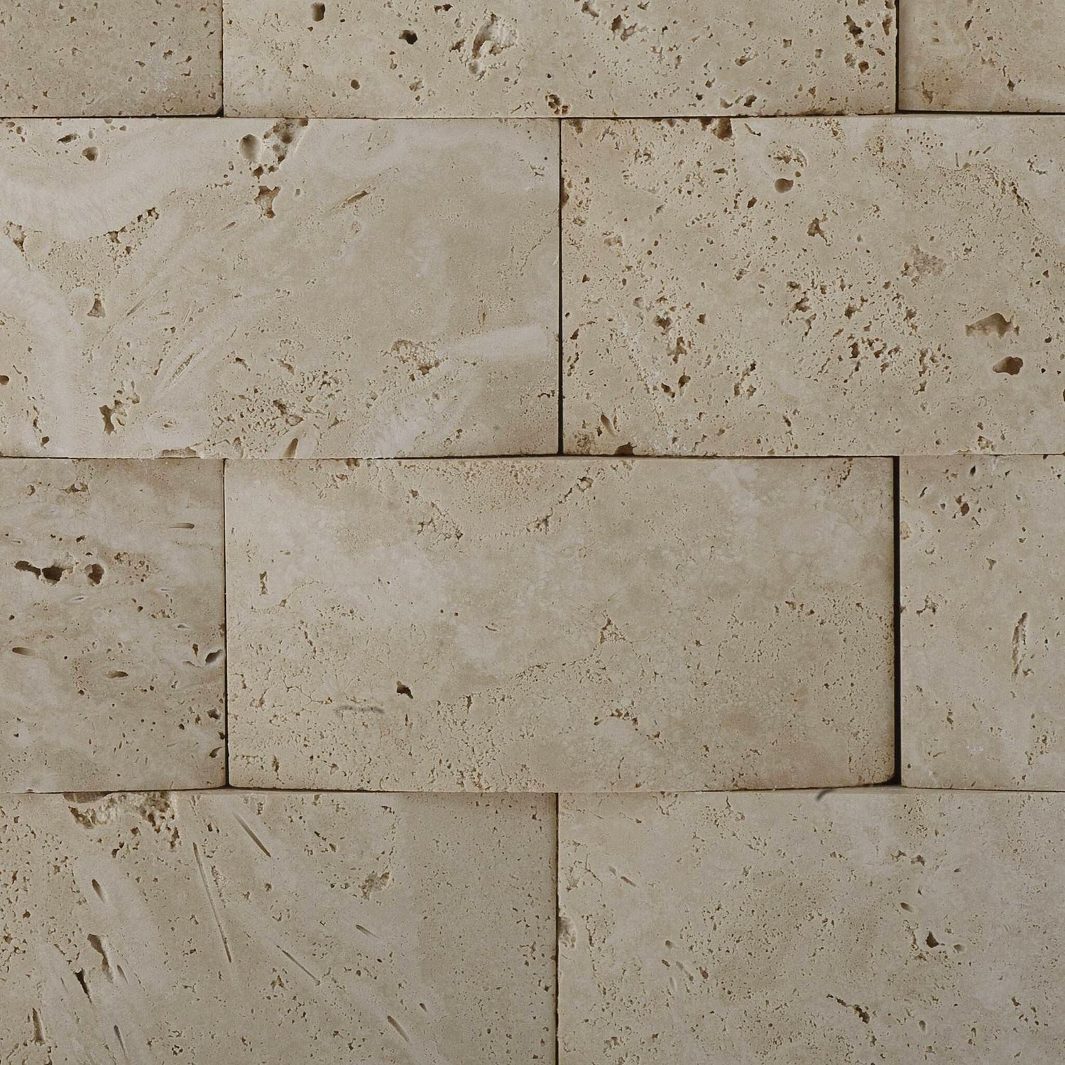 2 X 4 Ivory Travertine CNC Arched 3-D Brick Mosaic Tile-Travertine Mosaic-American Tile Depot