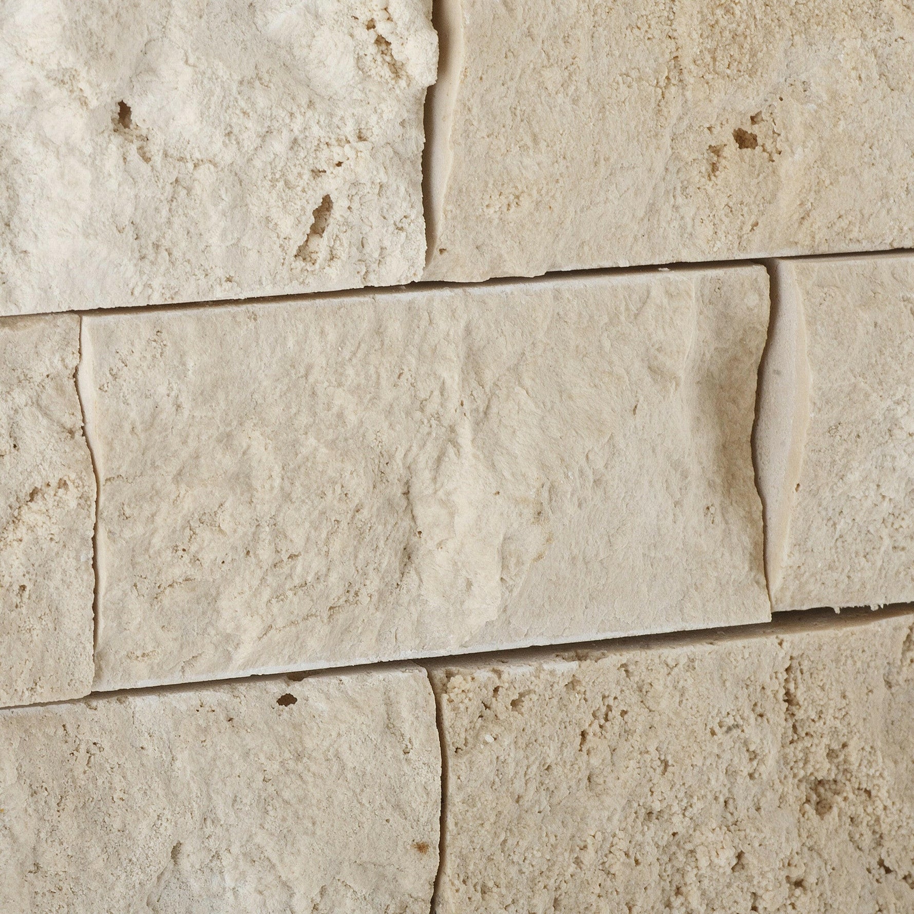 2 X 4 Ivory Travertine Split-Faced Brick Mosaic Tile-Marble Mosaic-American Tile Depot