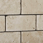 2 X 4 Ivory Travertine Tumbled Brick Mosaic Tile-Travertine Mosaic-American Tile Depot