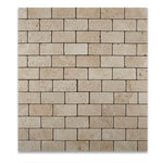 2 X 4 Ivory Travertine Tumbled Brick Mosaic Tile-Travertine Mosaic-American Tile Depot