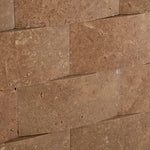 2 X 4 Noce Travertine CNC Arched 3-D Brick Mosaic Tile-Travertine Mosaic-American Tile Depot