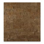 2 X 4 Noce Travertine Split-Faced Brick Mosaic Tile-Marble Mosaic-American Tile Depot