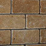 2 X 4 Noce Travertine Tumbled Brick Mosaic Tile-Travertine Mosaic-American Tile Depot