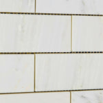 2 X 4 Oriental White / Asian Statuary Marble Honed Brick Mosaic Tile-Marble Mosaic-American Tile Depot