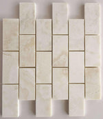 2 X 4 Premium White Onyx CROSS-CUT Polished Brick Mosaic Tile-Onyx Mosaic-American Tile Depot