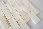 2 X 4 Premium White Onyx VEIN-CUT Polished Brick Mosaic Tile-Onyx Mosaic-American Tile Depot