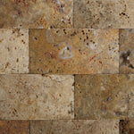 2 X 4 Scabos Travertine Honed CNC Arched 3-D Brick Mosaic Tile-Travertine Mosaic-American Tile Depot