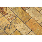 2 X 4 Scabos Travertine Tumbled Brick Mosaic Tile-Travertine Mosaic-American Tile Depot