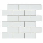 2 X 4 Thassos White Marble Polished Brick Mosaic Tile-Marble Mosaic-American Tile Depot