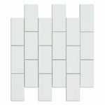 2 X 4 Thassos White Marble Polished Brick Mosaic Tile-Marble Mosaic-American Tile Depot