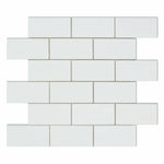 2 X 4 Thassos White Marble Polished Brick Mosaic Tile-Marble Mosaic-American Tile Depot