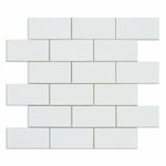 2 X 4 Thassos White Marble Polished Brick Mosaic Tile-Marble Mosaic-American Tile Depot