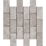 2 X 4 Tundra Gray (Atlantic Gray) Marble Polished Brick Mosaic Tile-Marble Mosaic-American Tile Depot