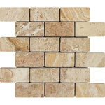 2 X 4 Valencia Travertine Tumbled Mosaic Tile-Travertine Mosaic-American Tile Depot