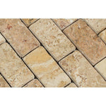 2 X 4 Valencia Travertine Tumbled Mosaic Tile-Travertine Mosaic-American Tile Depot