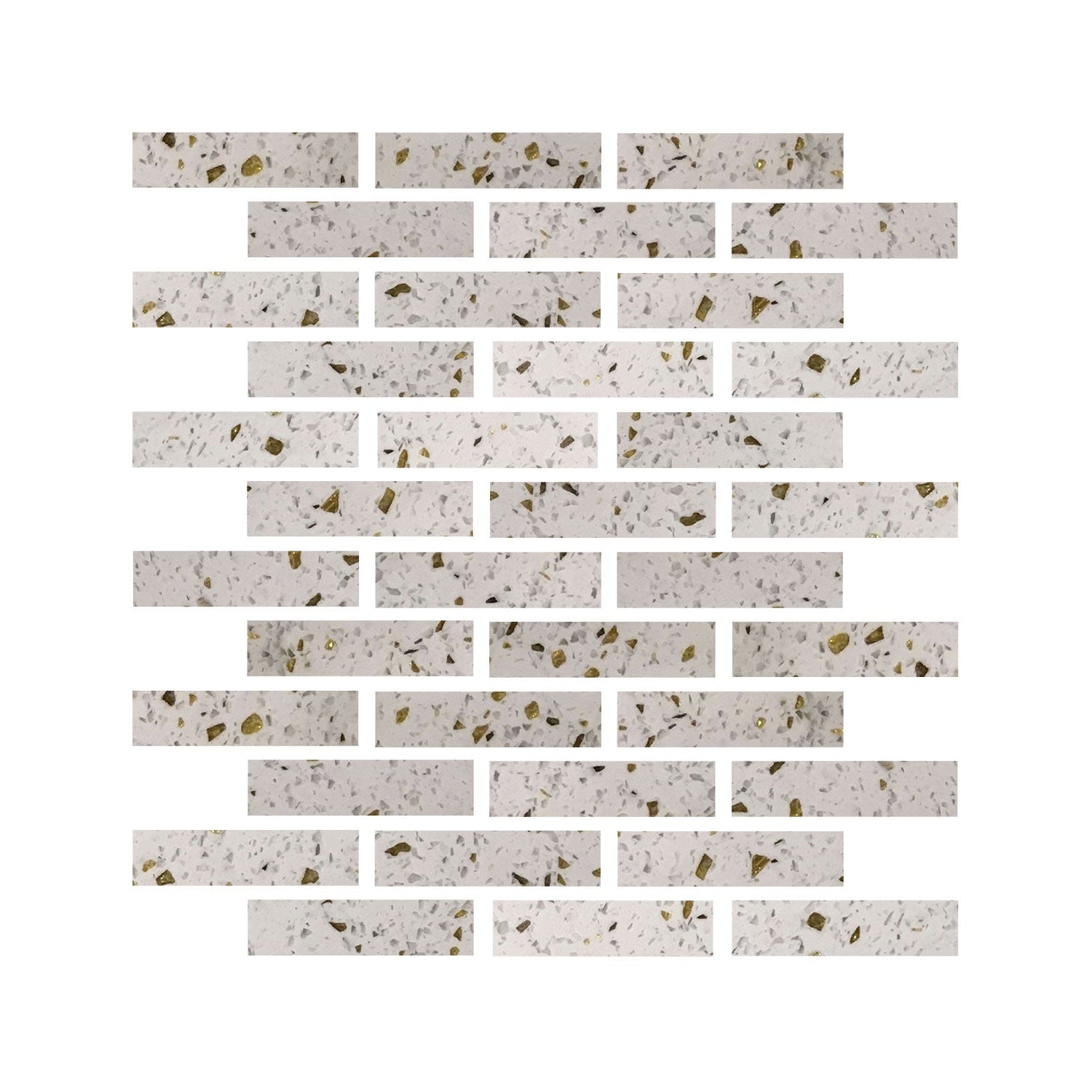 2 X 8 Terrazzo Gold Marble Polished Field Tile-Marble Mosaic-American Tile Depot