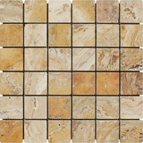 2 X 2 Valencia Travertine Tumbled Mosaic Tile