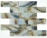 2 x 6 Aesthetic Onyx Mauna Subway Brick Glass Mosaic Wall Tile-Glass Mosaic-American Tile Depot