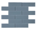 2 x 6 Oceanhouse Blue Shining Glossy Subway Glass Mosaic Tile-Glass Mosaic-American Tile Depot