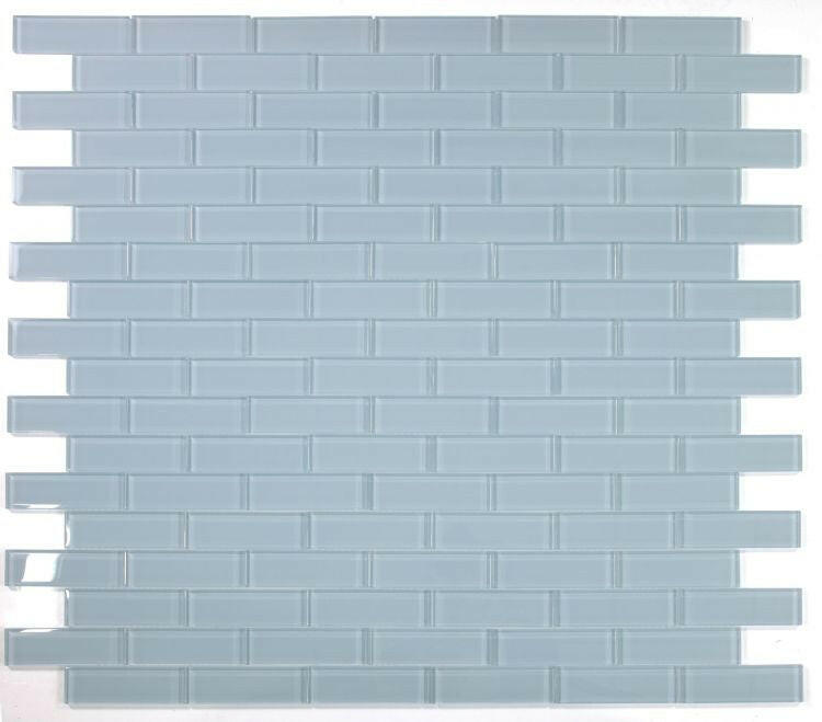 2 x 6 Oceanhouse Lucy Blue Glossy Subway Glass Mosaic Tile-Glass Mosaic-American Tile Depot