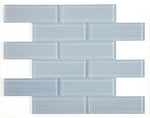 2 x 6 Oceanhouse Lucy Blue Stroke Glossy Subway Glass Mosaic Tile-Glass Mosaic-American Tile Depot