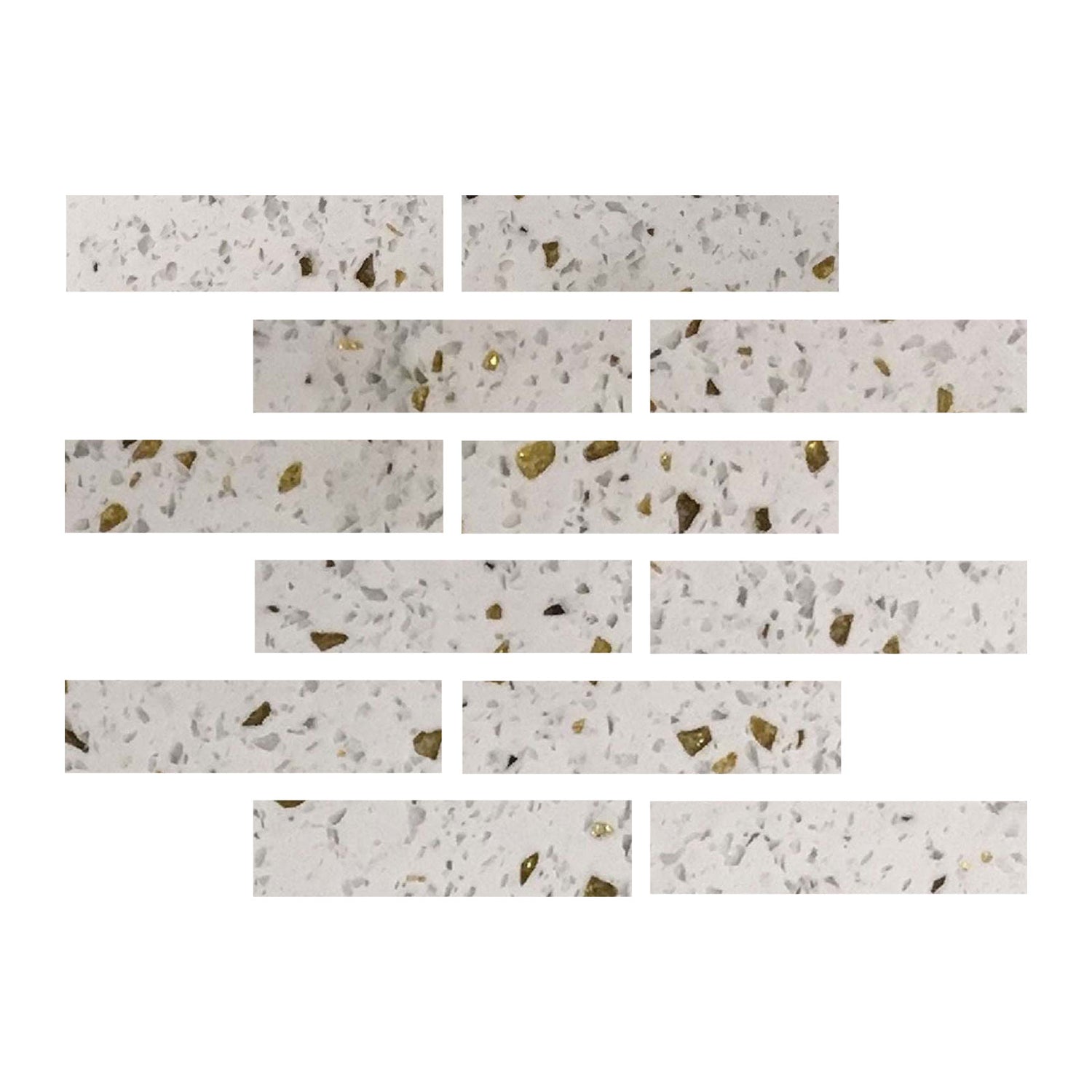 2 X 8 Terrazzo Gold Marble Polished Field Tile