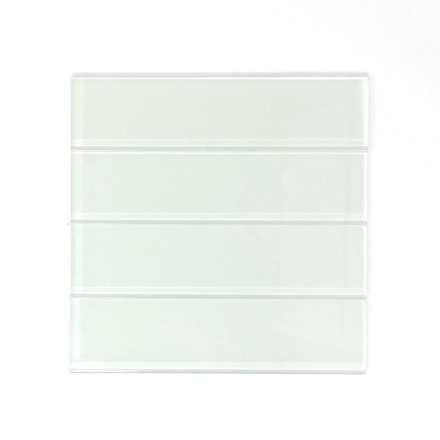 2 x 8 White Glass Subway Tile - Rainbow Series-Glass Tile-American Tile Depot