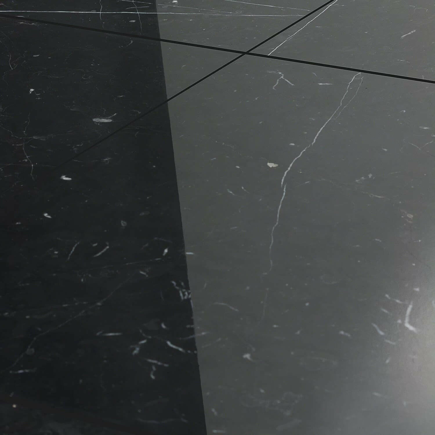 24 X 24 Black Marquina Marble Honed Tile-Marble Tile - Large Formate-American Tile Depot