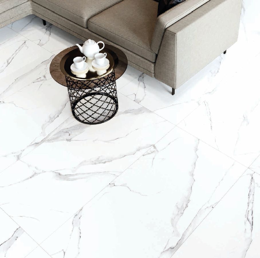 24 X 24 Calacatta Bronze Polished Marble Look Porcelain Tile-Porcelain Tile Large Formate-American Tile Depot