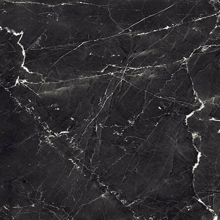 24 X 24 Grigio Black Polished Marble Look Porcelain Tile-Porcelain Tile Large Formate-American Tile Depot